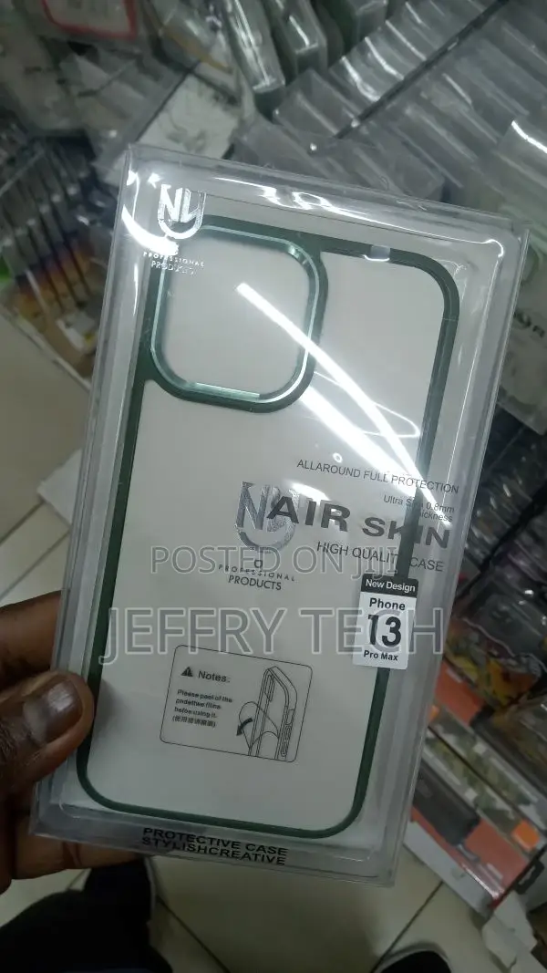 iPhone 12 Pro Max - Clear Silicone Case With Dark Green Edg
