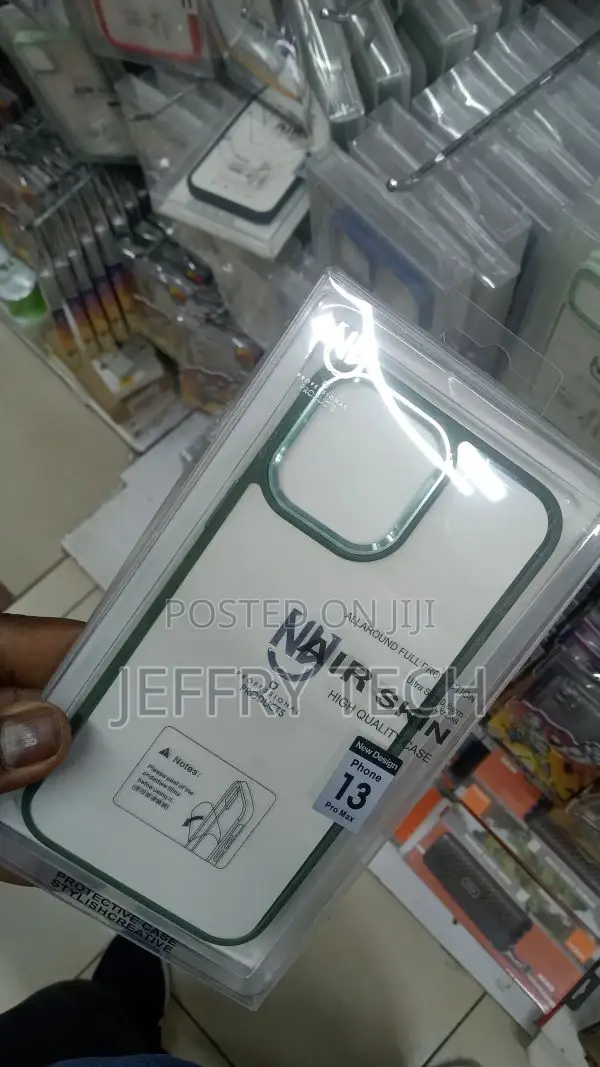 iPhone 12 Pro Max - Clear Silicone Case With Dark Green Edg
