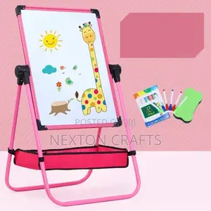 Kids Easel, Double Sided Foldable Drawing Board