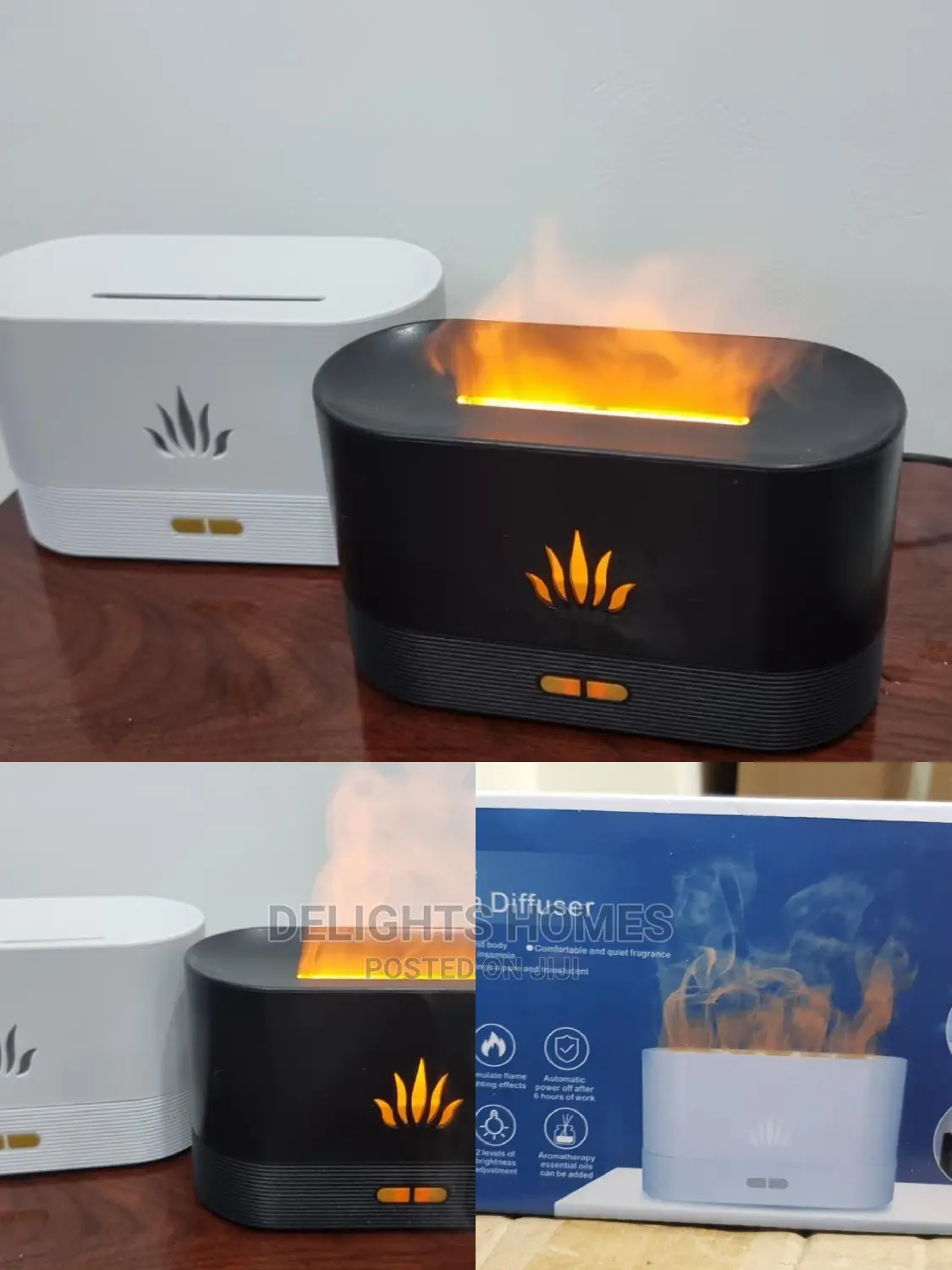 Flame Aroma Diffuser With Fire-Like Lights