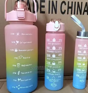 3 Water Bottle Motivational Water Bottle for Gym