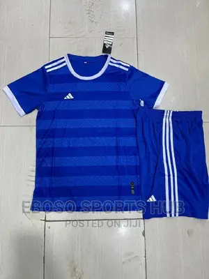 Blue New Adidas Football Uniform