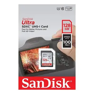 Sandisk 128gb Ultra Uhs-I SDXC Camera Memory Card,120mb/S