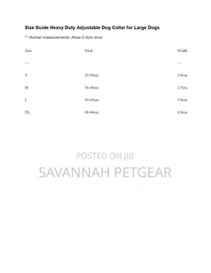 Heavy Duty Adjustable Dog Collar, With Foam Padding - Small