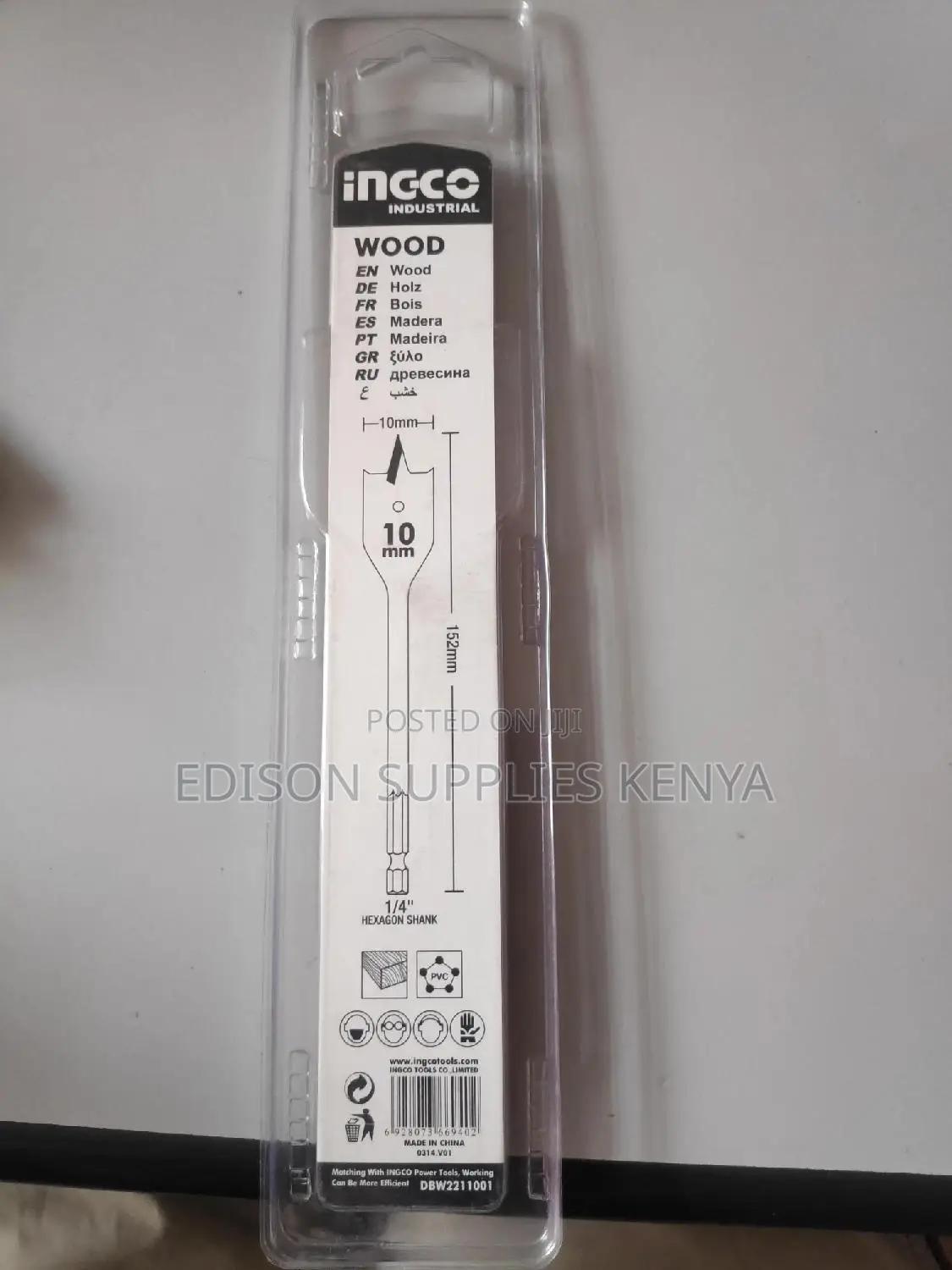 Wood Drill Bits 10mm Ingco DBW2211001 Ingco Wood Drill Bits