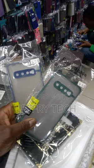 Smoke Silicone Samsung S10 Back Cover