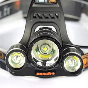Head Torch Rechargeable, Headlight With 3 Lights 4 Modes