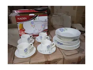 20pcs White Flowered Dinner Set