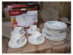 20pcs White Flowered Dinner Set.