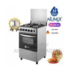 Nunix Free Standing 4 Gas Burner Cooker With Oven