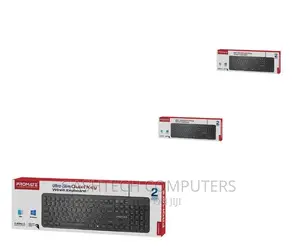 Promate Wired Ultra-Slim Ergonomic Keyboard, English