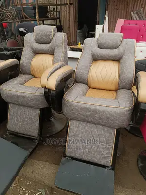 Barber Chairs Grey and Gold