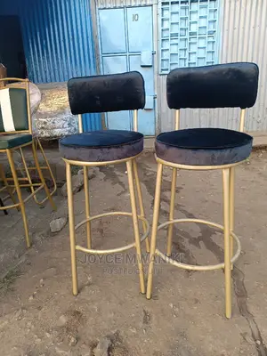Kitchen Counter Stool or Bar Stool Black and Gold