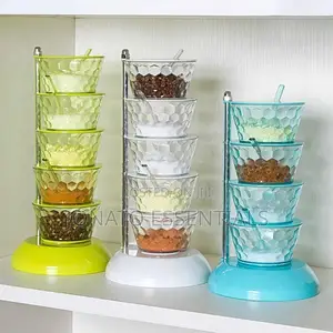 5 Layer Rotating Spice Seasoning Stand