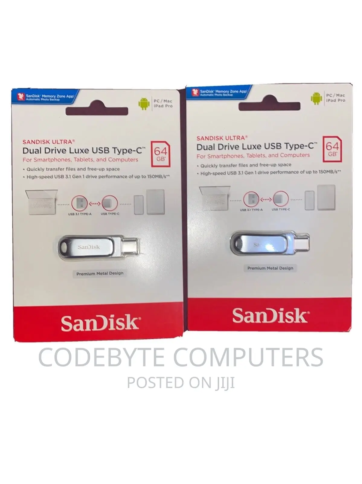 Sandisk Ultra Dual Drive Luxe USB Type-CTM Flash Drive 64GB