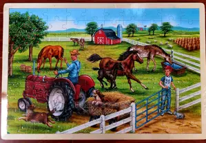 100pcs Horse Stable Jigsaw Puzzle