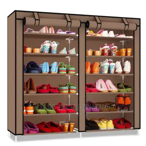 Double Column Shoe Rack With Cover Available