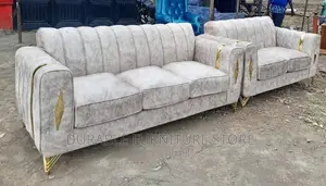 5 Seater Sofa Latest Design With Golden Stand