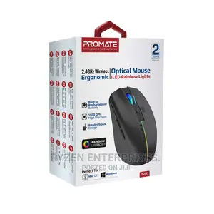 Promate 1600 DPI Sleek Wireless Rechargeable Mouse.