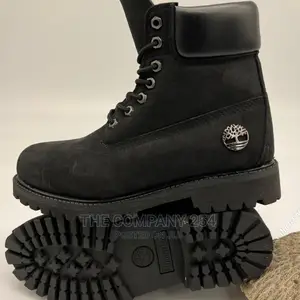 Designer Oroginal Leather Unisex Black Timberland Boots