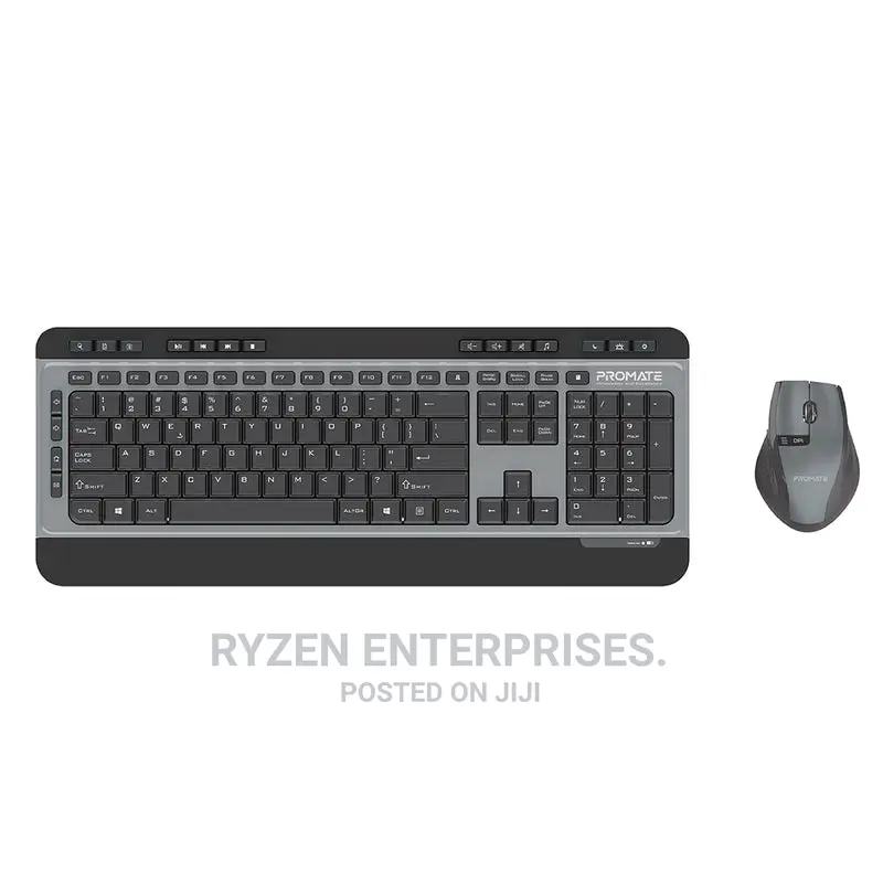 Promate Portable Wireless Slim Media Keyboard Mouse Combo