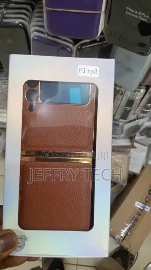 Brown Synthetic Leather Case for Samsung Z Flip 3