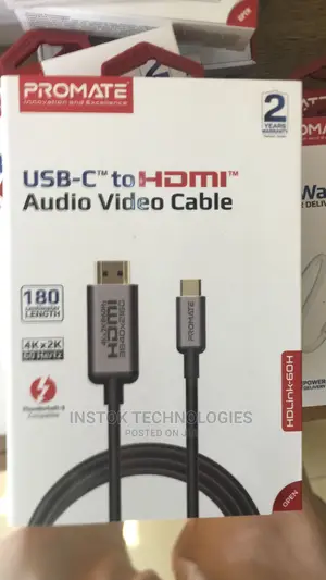 Promate Hdlink-60h USB-C to 60hz HDMI Cable 1.8M