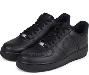 Black Designer Nike Air Force 1 Sneakers