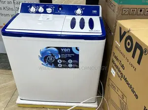 Von VALW-10MLW Twin Tub Washing Machine – White – 10 Kg