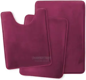 Memory Foam Bath Mat Set for Bathroom PLUSH AND COZY .