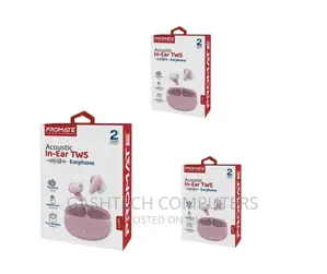 Pink Compact Bluetooth V5.1 TWS IPX5 Earphones,