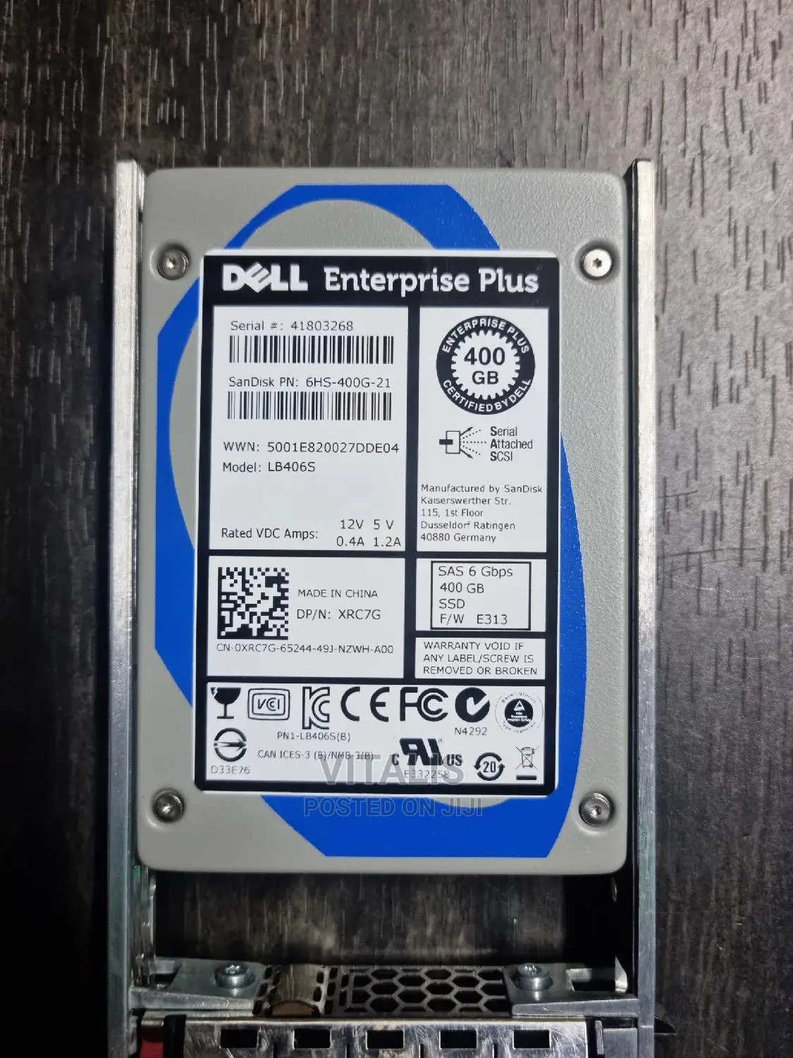 Dell SAS SSD 400gb.