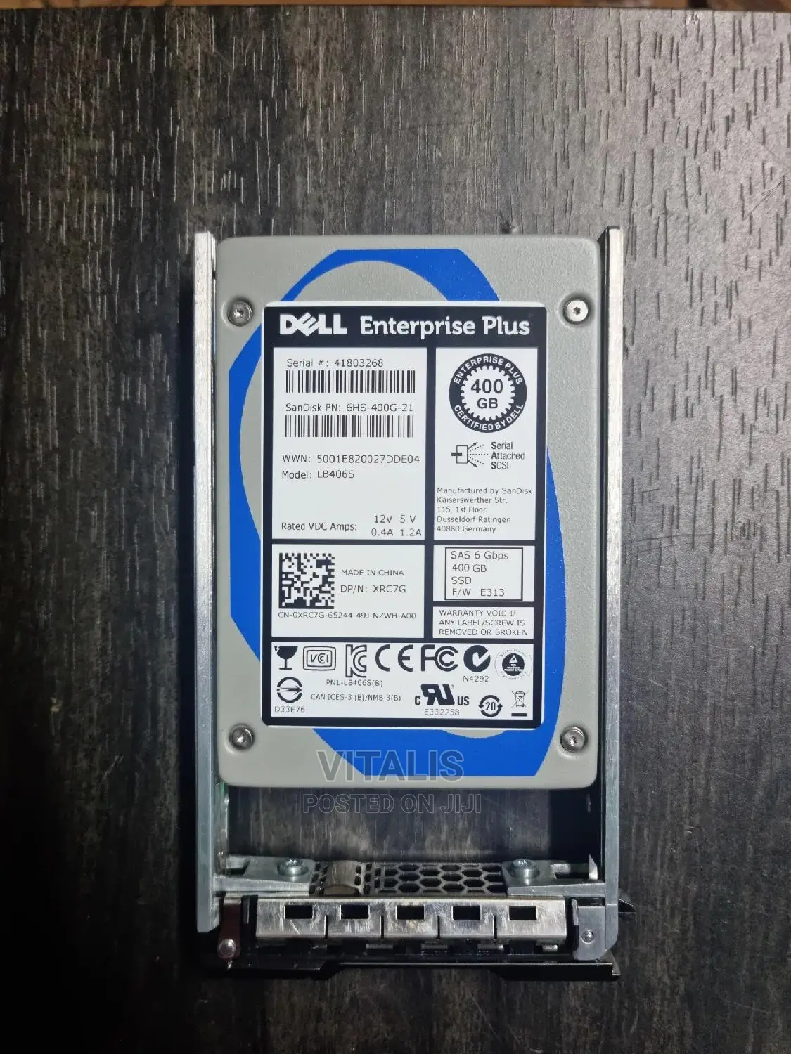 Dell SAS SSD 400gb.
