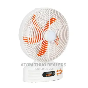 12inch Solar Rechargeable Fan- Solar Panel
-FM -BT-USB Port