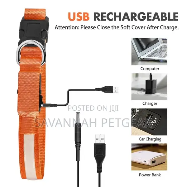 Customized LED Dog and Cat Collars USB Rechargeable