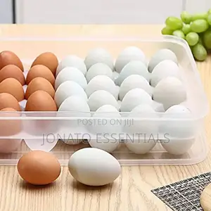 34 Eggs Tray Container Storage Box With Lid