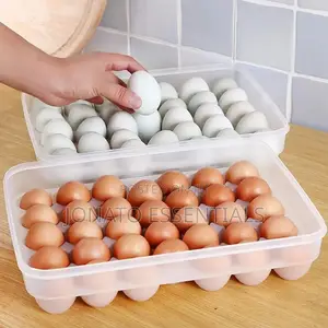 34 Eggs Tray Container Storage Box With Lid