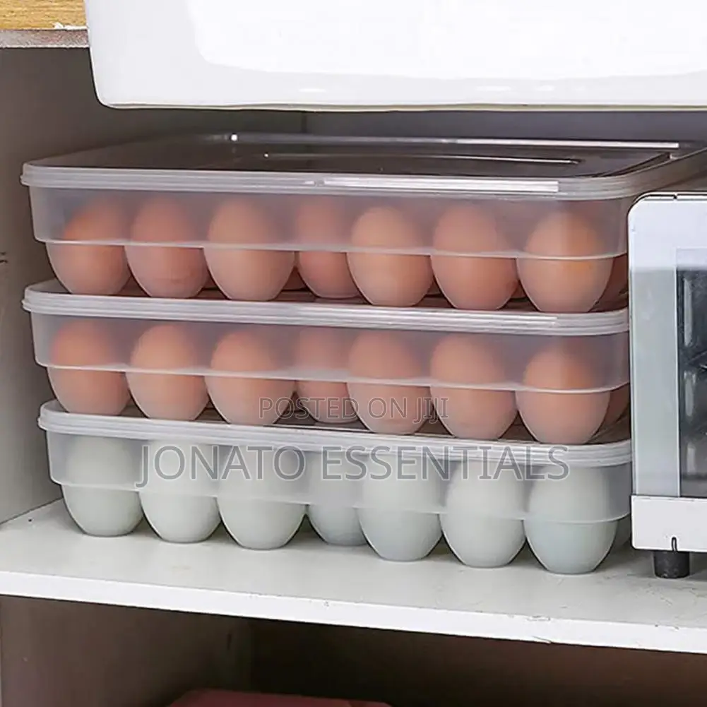 34 Eggs Tray Container Storage Box With Lid