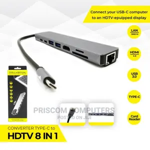 Type C Docking Station, 8 In 1 Type C Hub Adapter Converter