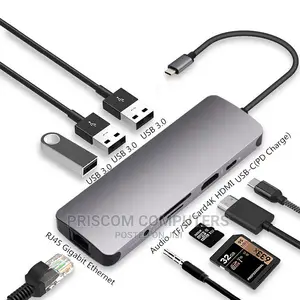 TYPE-C Adapter Converter 8 IN 1 With LAN, Docking Station