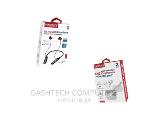 Black Promate High Definition Wireless Neckband Earphones