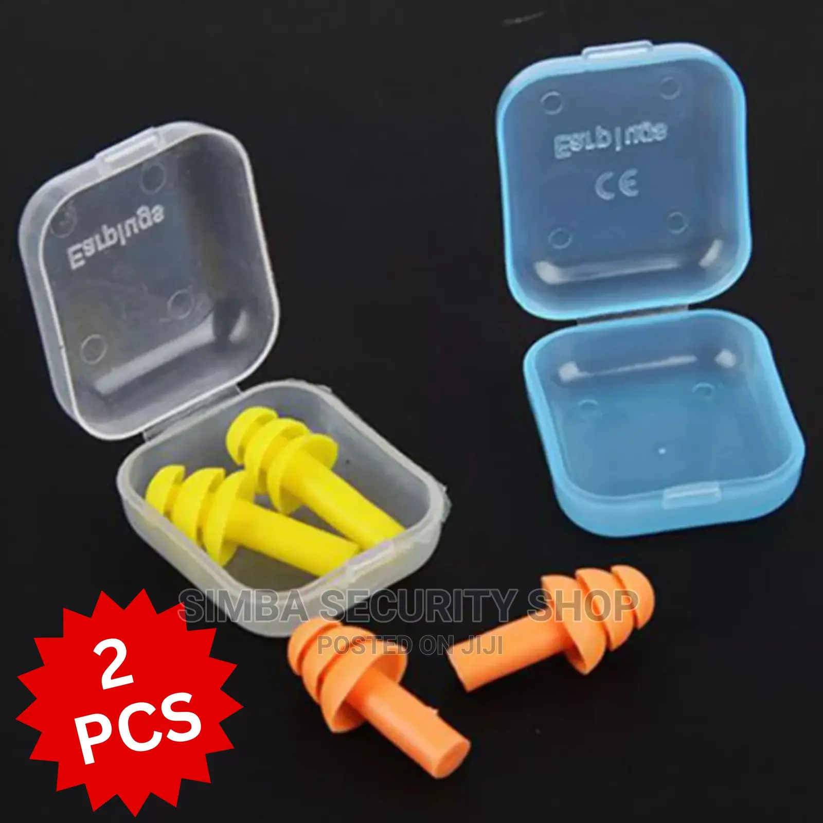 2 Noise Reduction Ear Plug Case With Plastic Box Silicone
