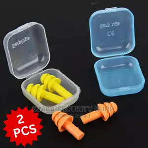 2 Noise Reduction Ear Plug Case With Plastic Box Silicone