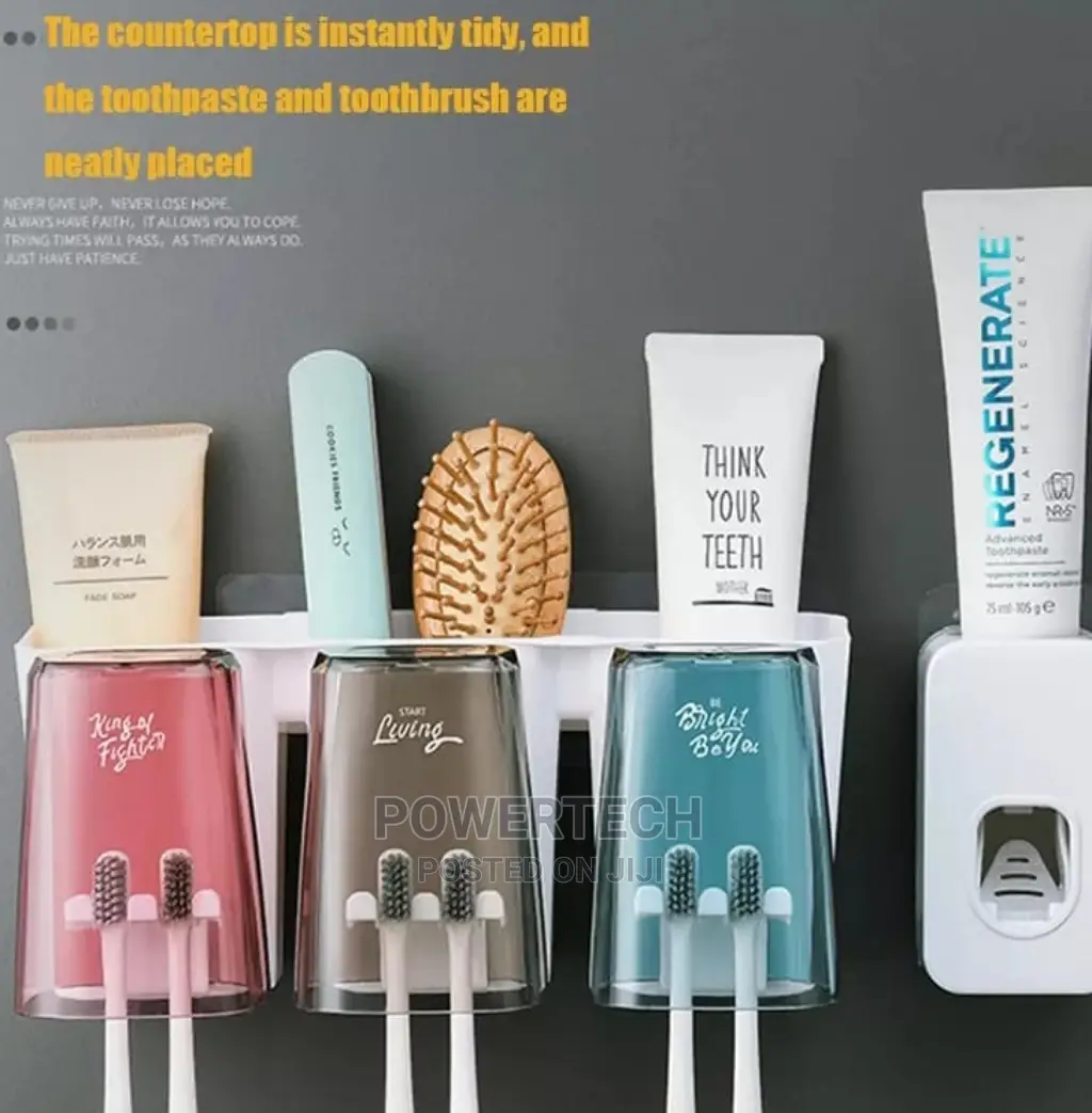 3 in 1 Multifunctional Toothpaste Dispenser With Cups