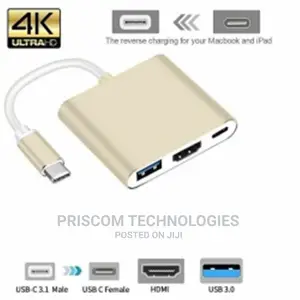 3 in 1 Type-C to HD HDMI USB 3.0 Hub USB-C Data Charging