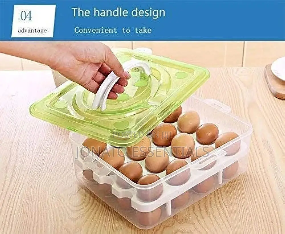 32 Grid Egg Storage Container Box, Tray