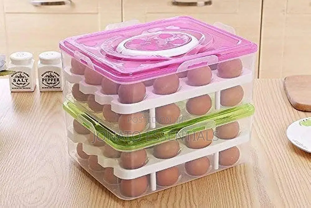 32 Grid Egg Storage Container Box, Tray
