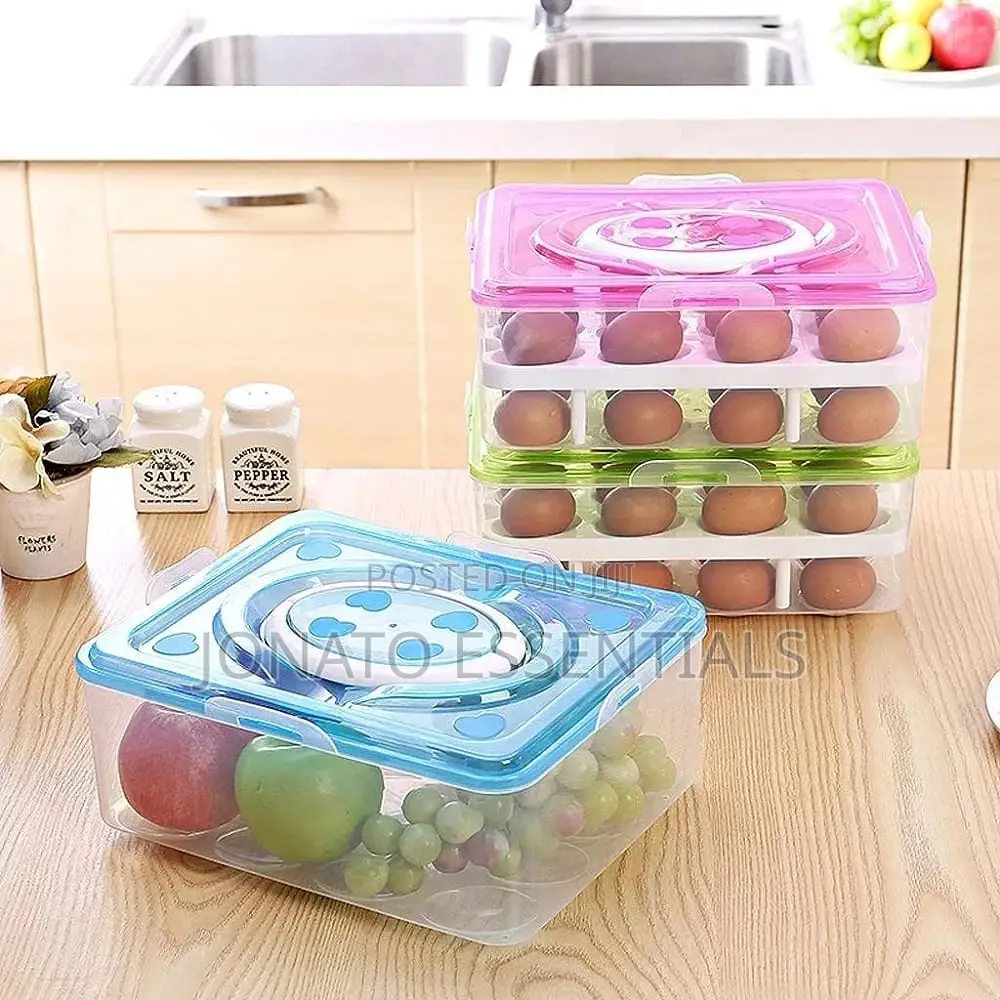 32 Grid Egg Storage Container Box, Tray