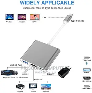 3 in 1 Type-C to HD HDMI USB 3.0 Hub USB-C Data Charging