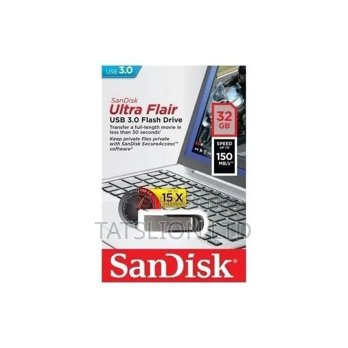 Sandisk 32gb Ultra Flair Usb 3.0 Flash Disk